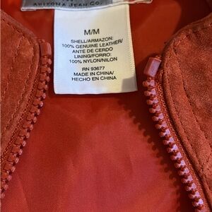 Arizona Jean Company Red Leather Vest